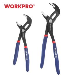 Tang WORKPRO 7" & 10" Water Pump Plier Set Adjustable Quickrelease Push Button CRV Steel Groove Joint Pliers For MultiUse