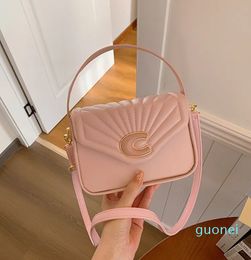 2024 Fashion And Versatile Texture Embroidered Small Square Bag Handheld Single Shoulder Crossbody Women's Bag