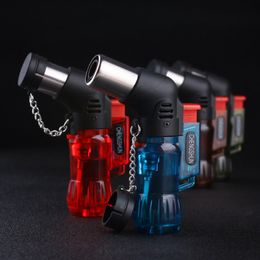 Mini Cigarette Windproof Butane Jet Torch Lighter Random Colour Plastic Fire Ignition Burner Cooking Kitchen BBQ Torchs Lighters Smoking Accessories