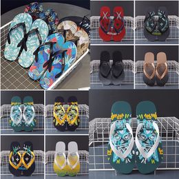 Designer Slippers Women Sandals Summer Beach Stripes Casual Flats Sliders Slides ladies flip flops