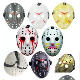 Party Masks 6 Style Fl Face Masquerade Masks Jason Cosplay Skl Mask Vs Friday Horror Hockey Halloween Costume Scary Fy2931 Bb1202 Drop Dhsbu