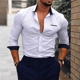 Men's Casual Shirts Men's Shirts Western Tribal Print Flag Lapel Black White Grey Outdoor Street Long Sleeves Button Clothing Designer Casual Soft T240126