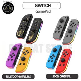 Game Controllers Joysticks Switch Split Gamepad Wireless Bluetooth Gamer Controller Glare Vibration With RGB Dazzle Light Control Boy Gifts YQ240126