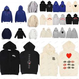 Men's Hoodies Sweatshirts 24s Designer Play Commes Jumpers Des Garcons Letter Embroidery Long Sleeve Pullover Women Red Heart Loose Sweater Clothing FJB