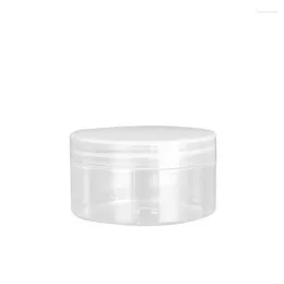 Storage Bottles Dia.92mm Cosmetic Container Plastic PET Makeup Cream Jar With Screw Cap 200 ML Transparent Facial Mask Packing Box