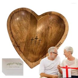 Bowls Heart Shaped Prayer Bowl Rustic Decor Centrepiece Decoration Tool For Bedroom Dressers Bedside Tables