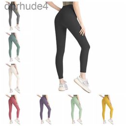 Yoga Pants Lu Align Leggings Women Shorts Cropped Outfits Lady Sports Ladies Exercise Fitness Wear Girls Running Gym Slim Fit D2TO