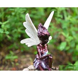 Garden Decorations Fairy Statue Garden Decoration - Resin Handcrafted Scpture Gift Ornament Drop Delivery Home Garden Patio, Lawn Gard Otups