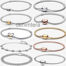 Designer High Quality Bracelets for Women Christmas New Year Holiday Jewellery Fashion Luxury Gift Diy Fit Pandoras Sparkling Bars Bracelet Set with Original Box 1KUV