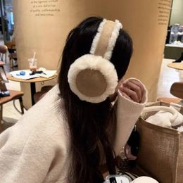 Berets Soft Warmer Ear Muffs Maillard Style Winter Plush Warm Earmuffs For Women Men Solid Outdoor Cold Protection