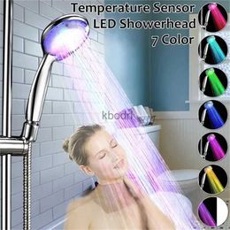 Bathroom Shower Heads LED 7 Colours Shower Head High Pressure Water Glow Light Colourful Changing LED Shower Light Bathroom Accessories Showerhead YQ240126