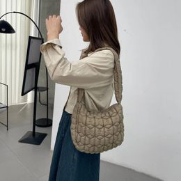 Evening Bags Quilted Padded Crossbody Bag For Women Pleated Bubbles Cloud Dumpling Large Tote Bucket Shoulder Ruched Armpit