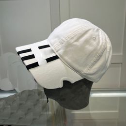 Designer Stripe Baseball Cap Women Casual Canvas Ball Caps For Men Outdoor Casequette