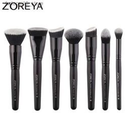 Makeup Brushes ZOREYA Black Makeup Brushes Set Eye Face Cosmetic Foundation Powder Blush Eyeshadow Kabuki Blending Make up Brush Beauty Tool Q240126