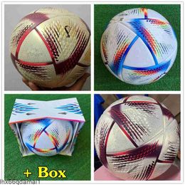 New top 2022 World Cup soccer Ball Size 5 high-grade nice match football Ship the balls without air PIBJ