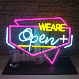 LED Neon Sign Open Neon Sign USB Powered LED Neon Sign for Bar Restaurant Hotel Shop Coffee Club Party Bedroom Business Wall Decor Neon Light YQ240126