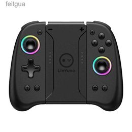 Game Controllers Joysticks NEW LinYuvo KS31 For Switch OLED Wireless Gamepad NS Joy Bluetooth Controller With Colorful Lights Handle joypad YQ240126