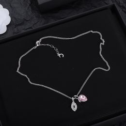 Fashion Diamond Love Necklaces For Woman Chokers Pearl Necklace Bow Designer Necklace Gift Chain Jewellery