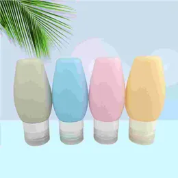 Storage Bottles 4pcs Silicone Travel Set 60ml Refillable Portable Empty Tube Bottle Containers With Lid For Lotion Shampoo
