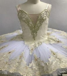 Stage Wear Professional Ballet Tutu Costumes For Adult And Children Gold Jacquard HOOK & EYE Design. TUTU-25