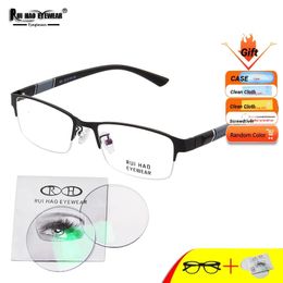Prescription Eyeglasses Men Women Customize Recipe Glasses Fill Resin Lenses Myopia Progressive Spectacles Alloy Frame 240118