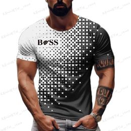 Men's T-Shirts 2023 Men's T-shirt Short Sleeve Polka Dots Print T-shirt Men's Top Brand New Brand Men's 3D T-shirt Short Sleeve Oversized T240126