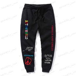 Erkekler Pantolon Kalite Polar Pantolon Mektup Baskılı Kadınlar Erkekler Jogging Pants Hip Hop Sokak Giyim Erkek Sweatpants T240126