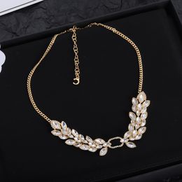 Top Letter Diamond Necklaces For Woman Chokers Pearl Necklace Bow Designer Necklace Gift Chain Jewelry