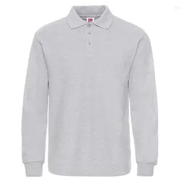 Men's Polos Anbenser Mens Polo Shirt Long Sleeve Brand Man Shirts Men Fashion Casual Cotton Slim Fit Plus Size XS-3XL