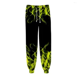 Men's Pants 3D Printed Flame Pattern Street Clothing Sports Jogging Mediaeval Casual Hip-hop