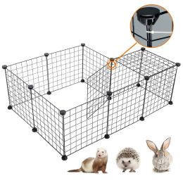 Pens Pet Playpen Iron Fence Collapsible Puppy Kennel House Exercise Security Gate Dogs Supplies Cat Crate Rabbits Guinea Pig Cage