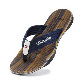 Men's Casual Slippers 2023 New Style Designer Fashion Outdoor Black Beach Flip Flops Breathable Summer Shoes for Male