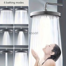 Bathroom Shower Heads Showerhead 6 Modes Rainfall Large Head High Pressure Overhead Rain Accessories YQ240126