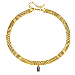 Chains European And American Ins Style Stainless Steel Mesh Belt Necklace For Women