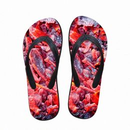 carbon Grill Red Funny Flip Flops Men Indoor Home Slippers PVC EVA Shoes Beach Water Sandals Pantufa Sapatenis Masculino O9b3#