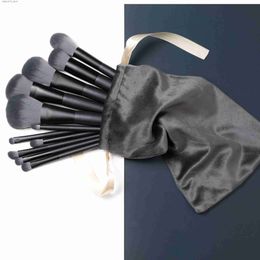 Makeup Brushes Shinedo 11 pcs Synthetic Hair Matte Black Eyeshadow Powder Makeup Mrushes rease Blending highlighting Maquillage Kit Q240126