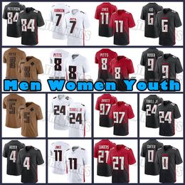 Drake London Kyle Pitts Football Jersey Atlantas Falcon Desmond Ridder Bijan Robinson Lorenzo Carter Cordarrelle Patterson Grady Jarrett A.J. Terrell Jr. Heinicke B1