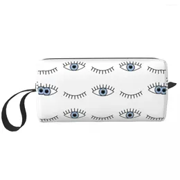 Cosmetic Bags Abstract Eyes Psychodelic Eyelash Large Makeup Bag Beauty Pouch Travel Organiser For Women