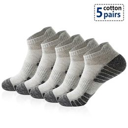 Sports Socks Ankle Athletic Running Socks Low Cut Sports Socks Breathable Cushioned Tab Socks for Men Women 5 Pairs/Lot Socks YQ240126