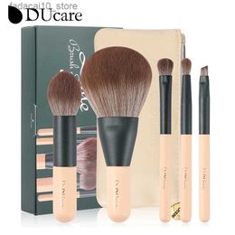 Makeup Brushes DUcare 5PCS Makeup Brushes Set Cosmetic Powder Eye Shadow Foundation Blush Blending Beauty Make Up Kabuki Brush Tools Maquiagem Q240126