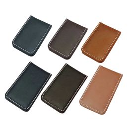 Money Clips PU Leather Magnetic Money Clip Pocket Minimalist Slim Credit Business Cards Holder 240125