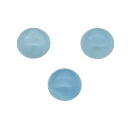 Charm 5pcs Aquamarine Cabochon Cab Round Genuine Natural Stone Dome A Quality 216mm for Making Jewelry Diy Pendant Earrings Ring