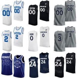 Men Women Kids College Basketball Xavier Musketeers Jerseys 1 Desmond Claude 8 Quincy Olivari 24 Abou Ousmane 3 Dailyn Swain 50 Gytis Nemeiksa 20 Dayvion McKnight