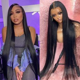 Straight HD Lace Frontal Wig Human Hair Wigs 13x4 13x6 Transparent Lace Front Wigs Pre Plucked Brazilian Lace Wigs On Sale 240123