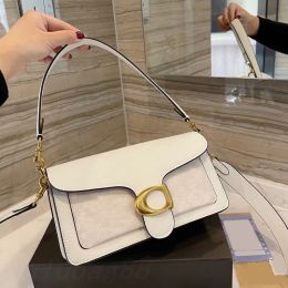 Tabby bags designer women bag flap cover luxurys handbags with strap formal clutch vintage plated gold letter buckle white shoulder bags trendy xb099