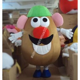 2024 Cute Mr. Potato Head Mascot Costume Cartoon theme character Carnival Unisex Halloween Carnival Adults Birthday Party Fancy Outfit For Men Women