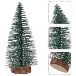 Christmas Decorations 10Pcs Tree Snow Frost Trees Bottle Brush Winter Ornaments Tabletop For Party Home