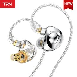 Headphones TRN MT4 2DD HiFi In Ear Earphone Bass HighPerformance Dynamic Drivers Monitor Earbuds DJ Sport Game Headphones MT1 PRO VX V90