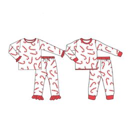 design Christmas style Brother and sister Pyjamas set Boys and girls Long pants Long sleeve Pyjamas set sugar cane pattern 240122