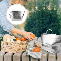 Dinnerware 10 Insulation Tote Bag Thermal Box Liners Aluminium Sandwich Shopping For Snack Bento Camping Picnic Grocery